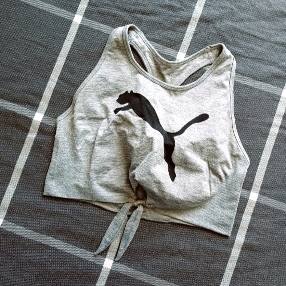 Puma grey sports bra
